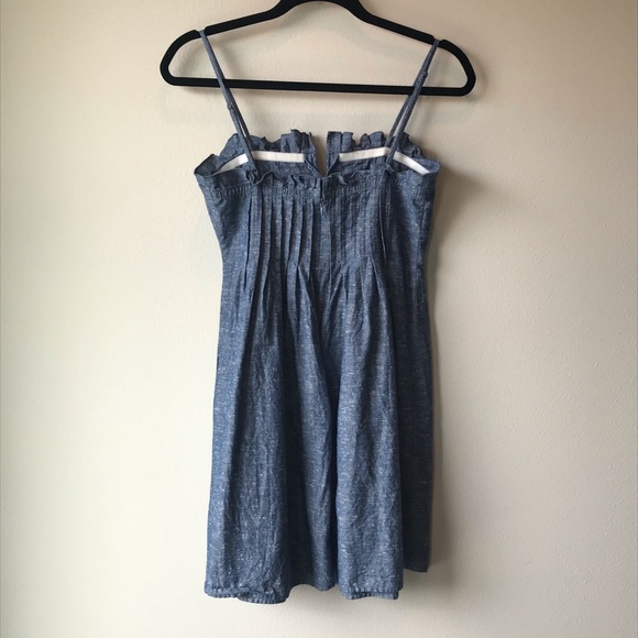 madewell denim pintuck cami dress